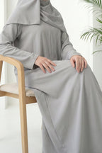 Zarnish Beige Abaya by Al Deebaj, photo 4