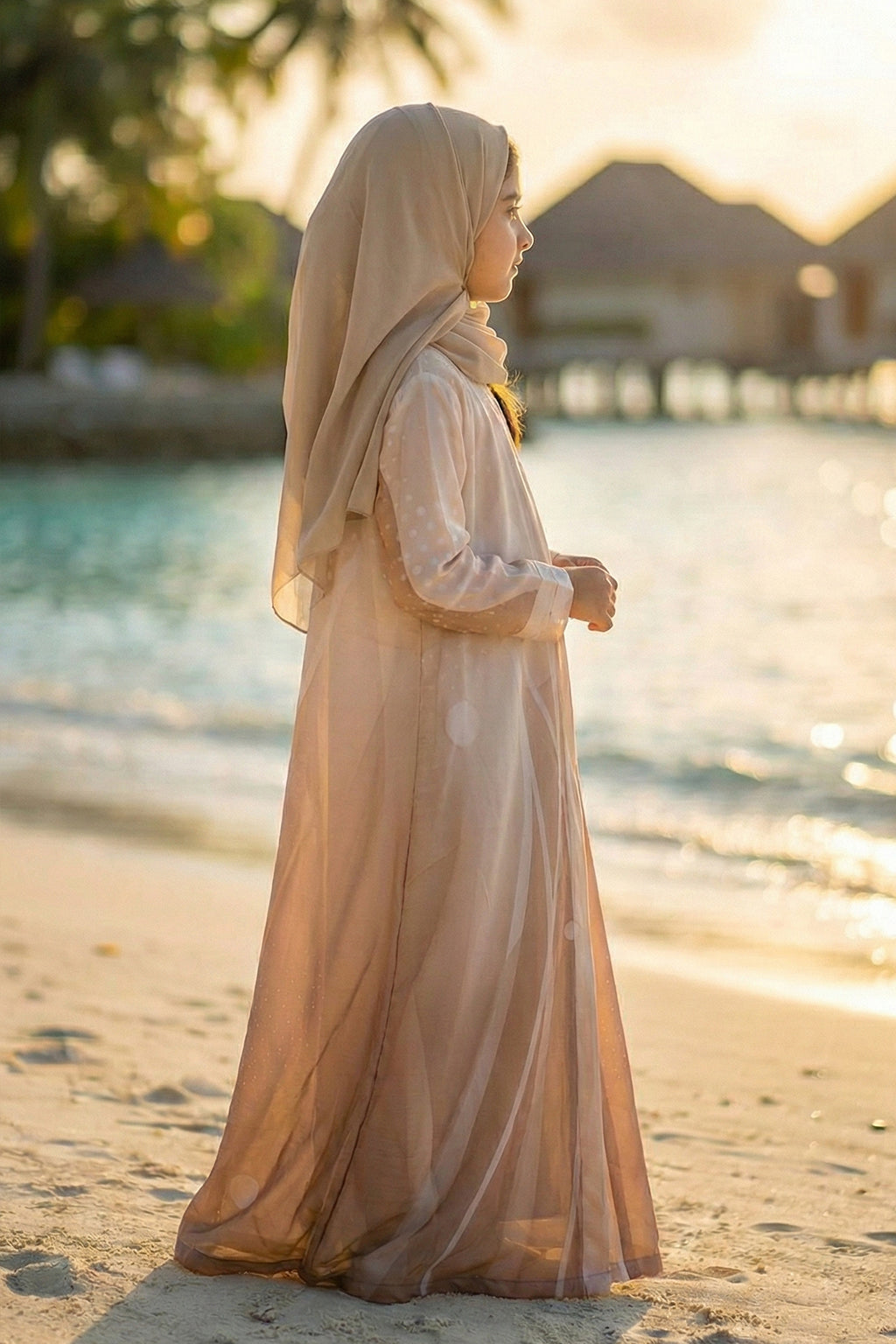 Samiya Light Brown Abaya by Al Deebaj, photo 2