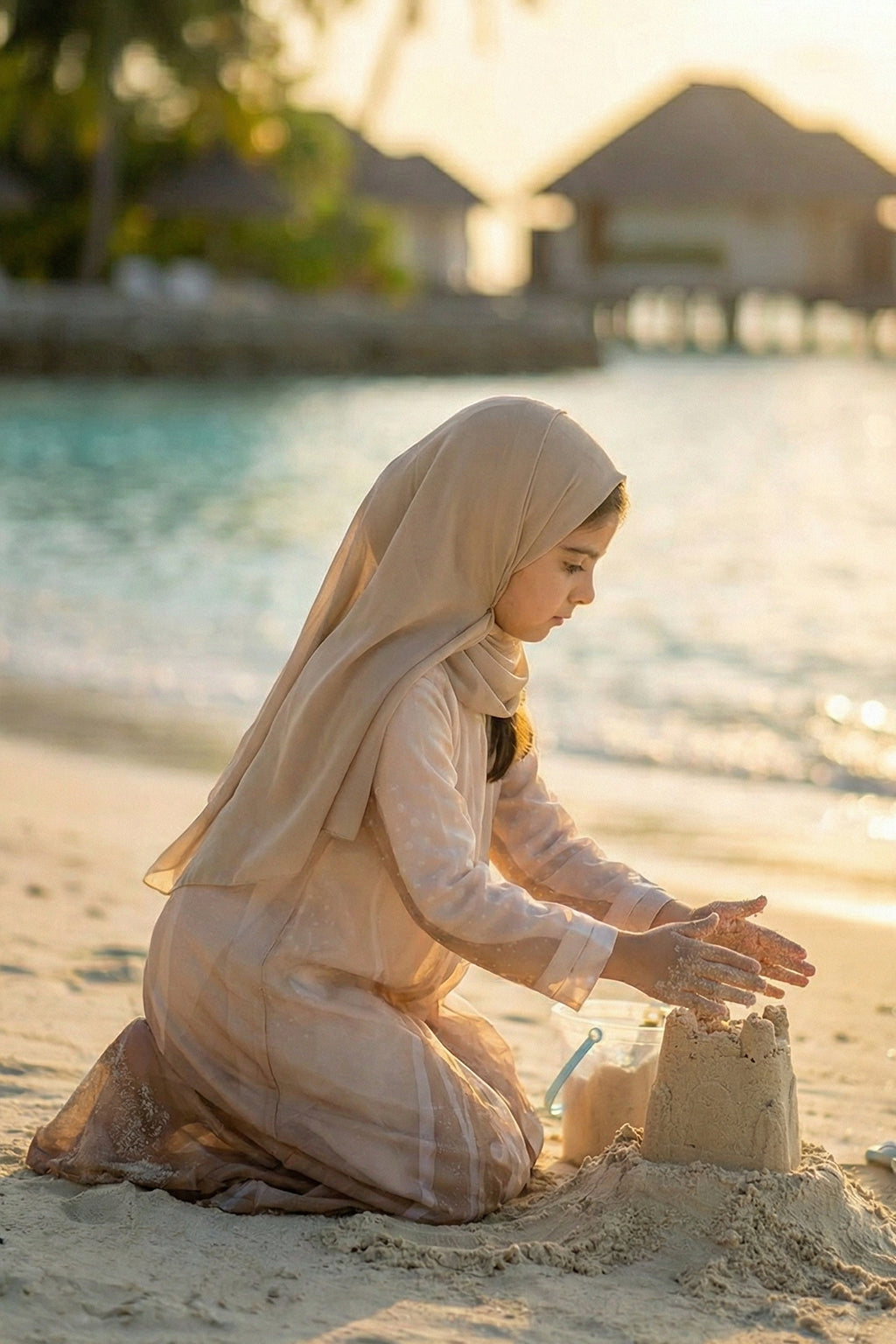 Samiya Light Brown Abaya by Al Deebaj, photo 3