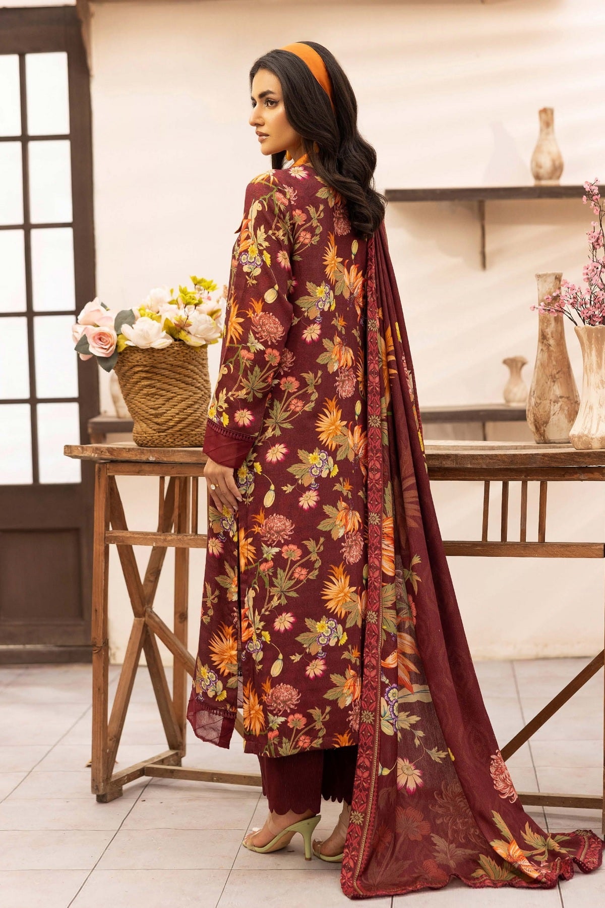Tehzeeb Print Leather Peach By Riaz Arts TL-449, photo 2