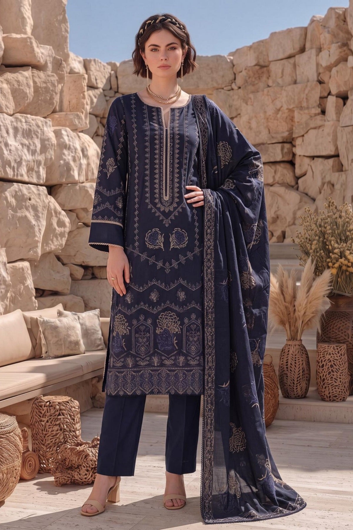Alif Winter By Eman Arts AW-59 – Eman Arts 3-piece unstitched suit