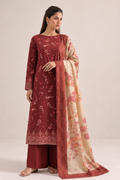 Coco Print Viscose By Humdum D-01 – Humdum 3-piece unstitched suit