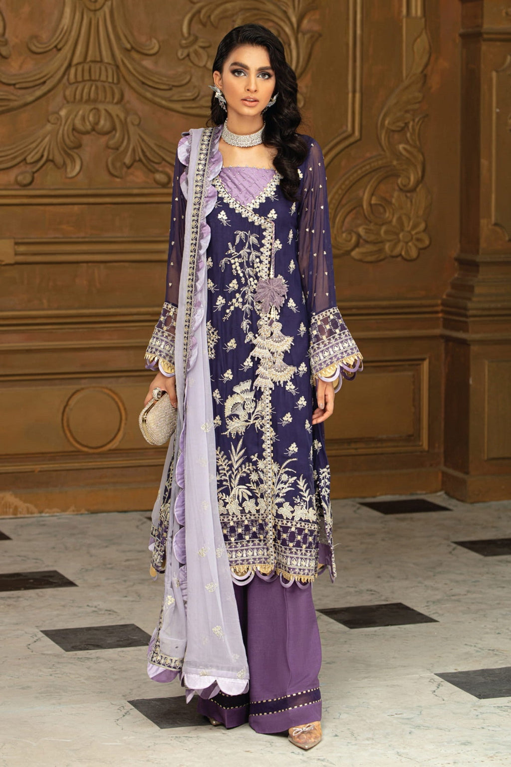 Roheenaz Formal Wear RNZ-01 – Roheenaz 3-piece unstitched suit