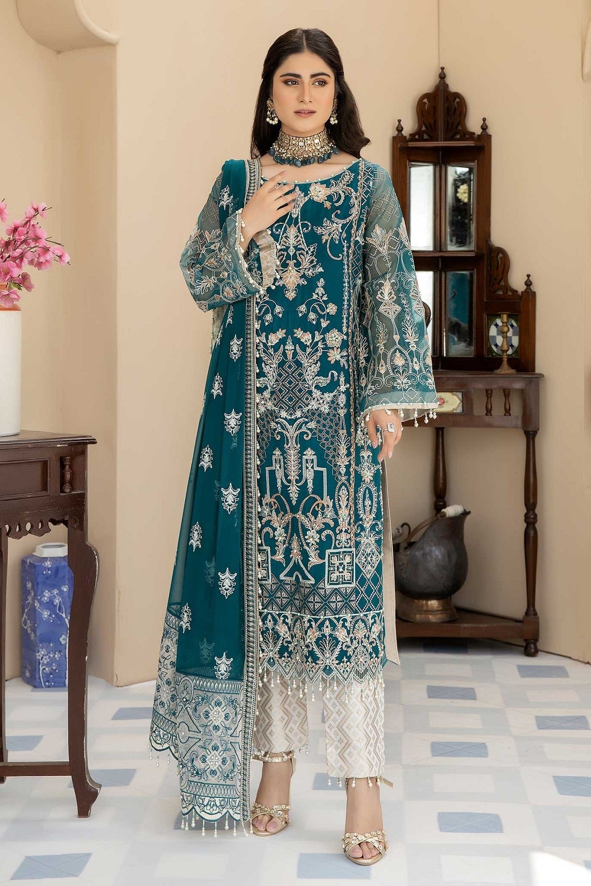 Razab Queenly Formal Wear QLY-5020 – Razab 3-piece unstitched suit