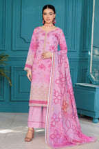Alif Print Lawn By Eman Arts AL-137 – Eman Arts 3-piece unstitched suit