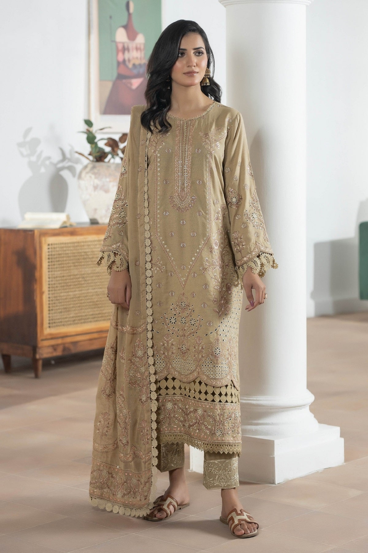 Johra Ayla Karandi JS-57 – Johra 3-piece unstitched suit