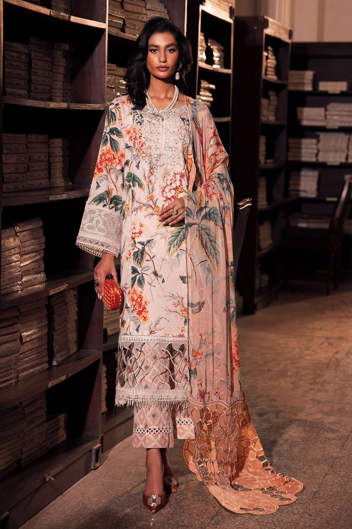Nureh Glam Lawn GL-13 – Nureh 3-piece unstitched suit