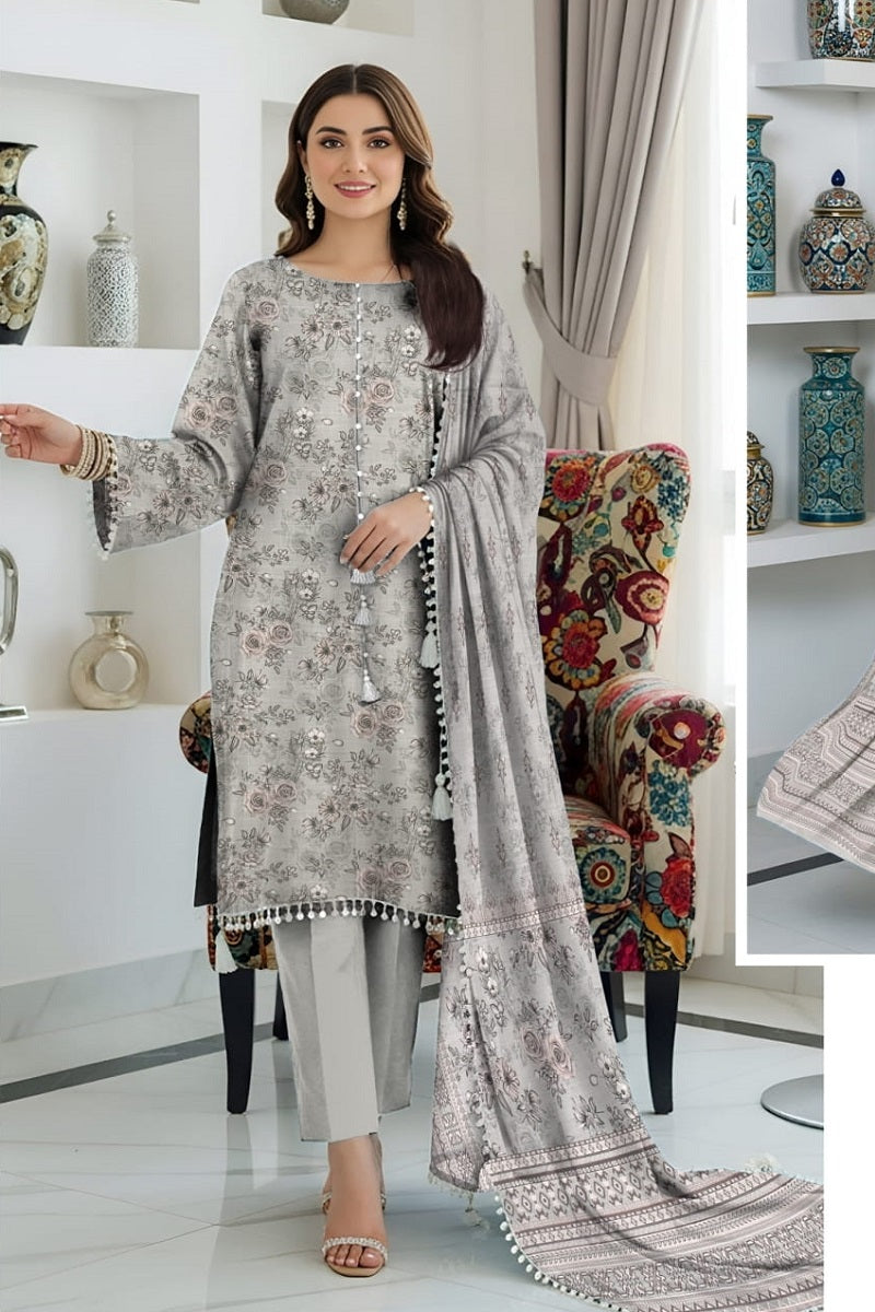 Aalaya Nafaasat Print Linen D-01 – Aalaya 3-piece unstitched suit