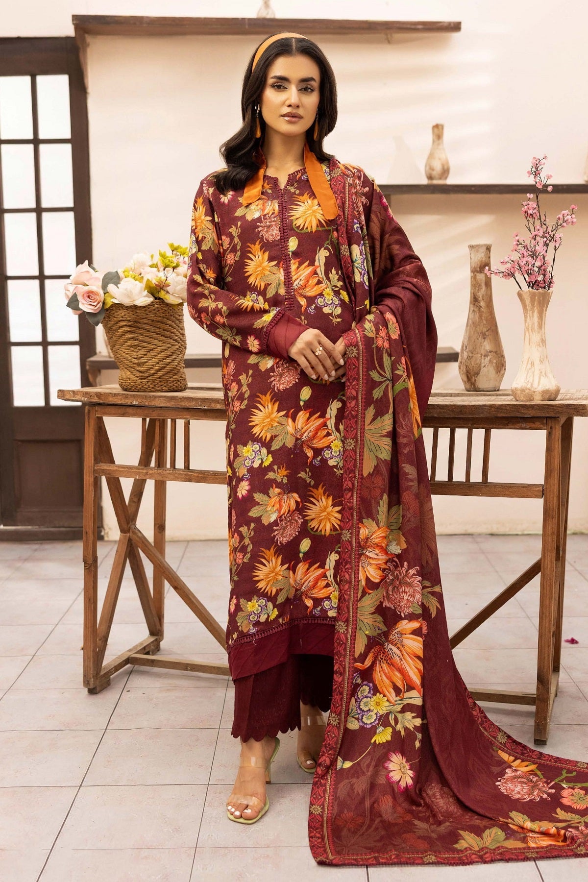Tehzeeb Print Leather Peach By Riaz Arts TL-449 – Riaz Arts 3-piece unstitched suit