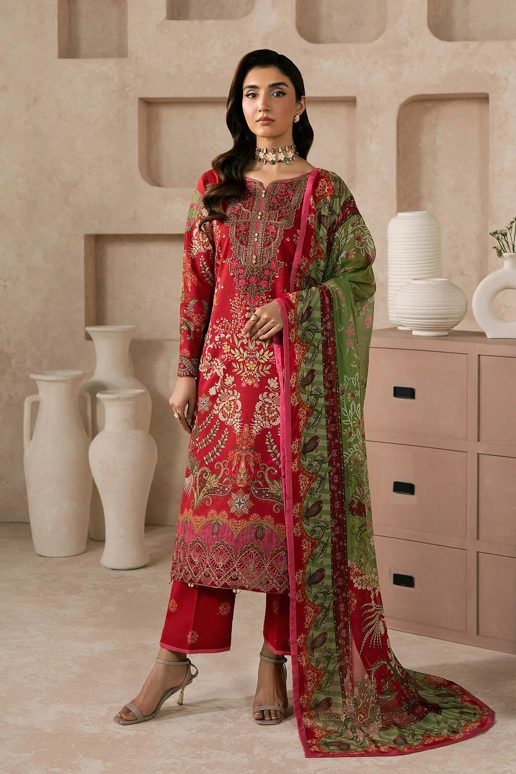 Gulaal Lawn D-01 (Nael) – Gulaal 3-piece unstitched suit