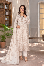 Mehfil Leather Peach By Bin Rashid D-01 – Bin Rashid 3-piece unstitched suit