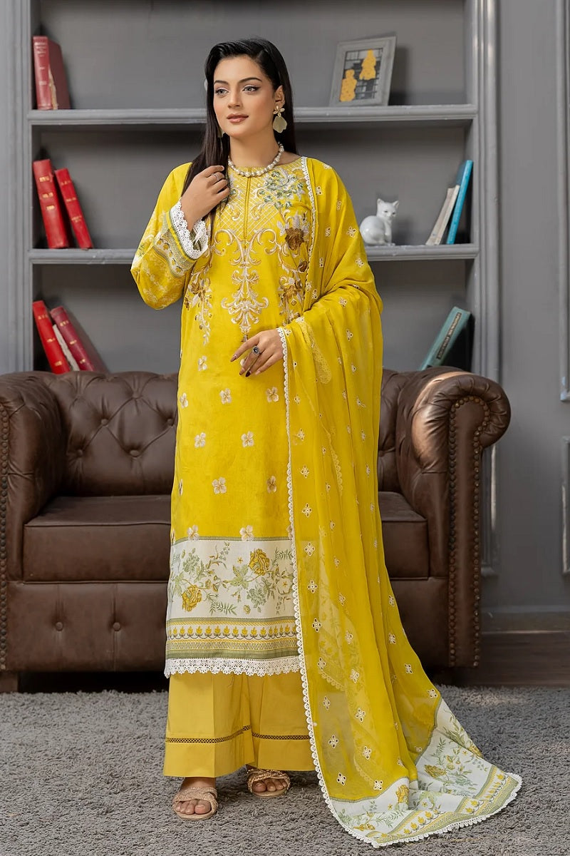 Smile Signature Lawn By Azam Arts D-2161 – Azam Arts 3-piece unstitched suit