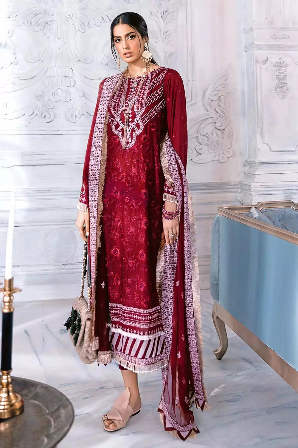 Gul Ahmed Lawn PM-396 – Gul Ahmed 3-piece unstitched suit