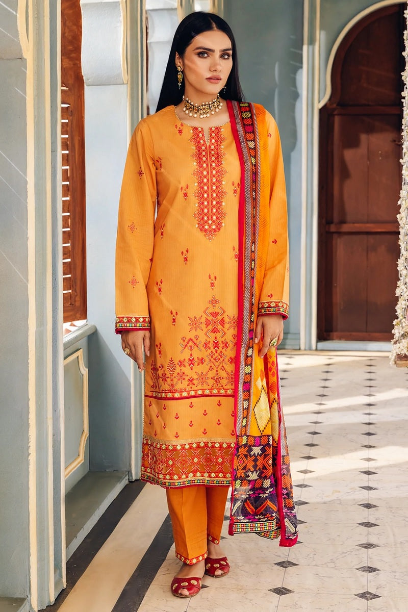Seroli Rim Jhim Lawn D-01 – Seroli 3-piece unstitched suit