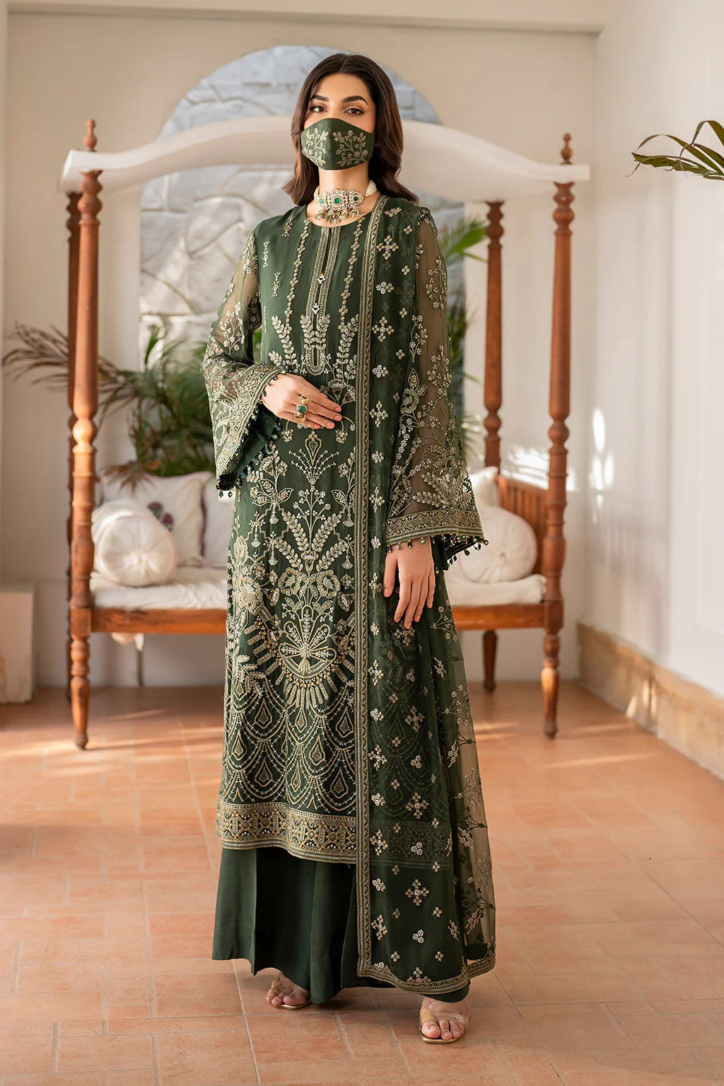 Safeera Luxury Chiffon S-1401 by Flossie – Flossie 3-piece unstitched suit