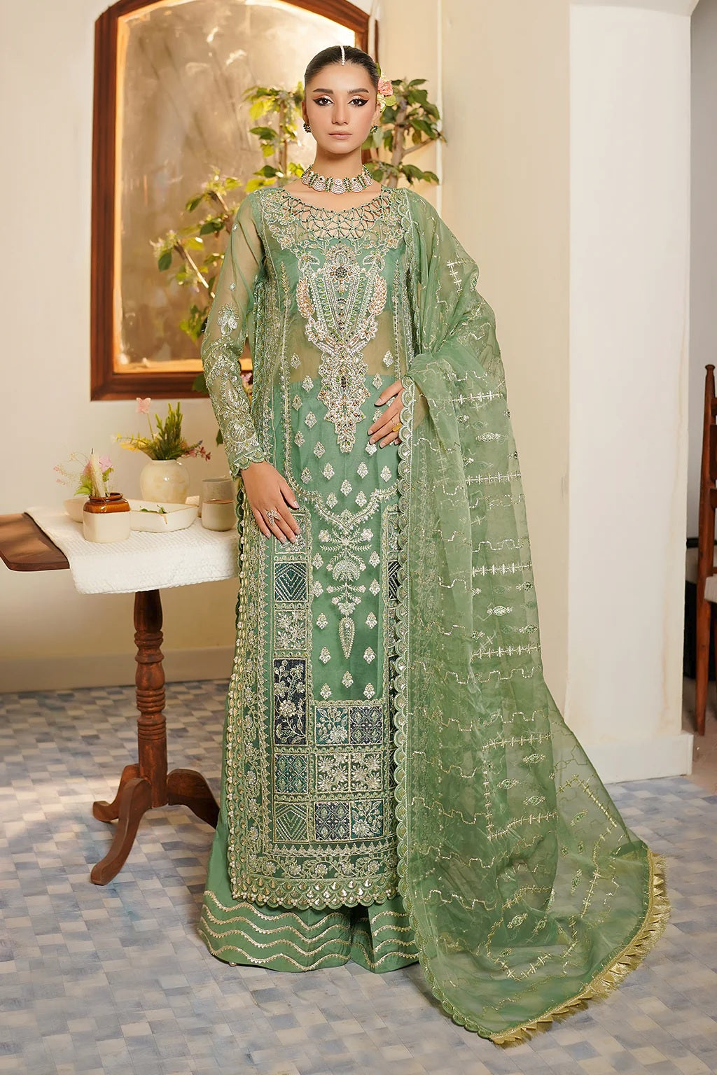 Maryams Hayat Formal Wear H-5001 by Maryam's – Maryam's 3-piece unstitched suit