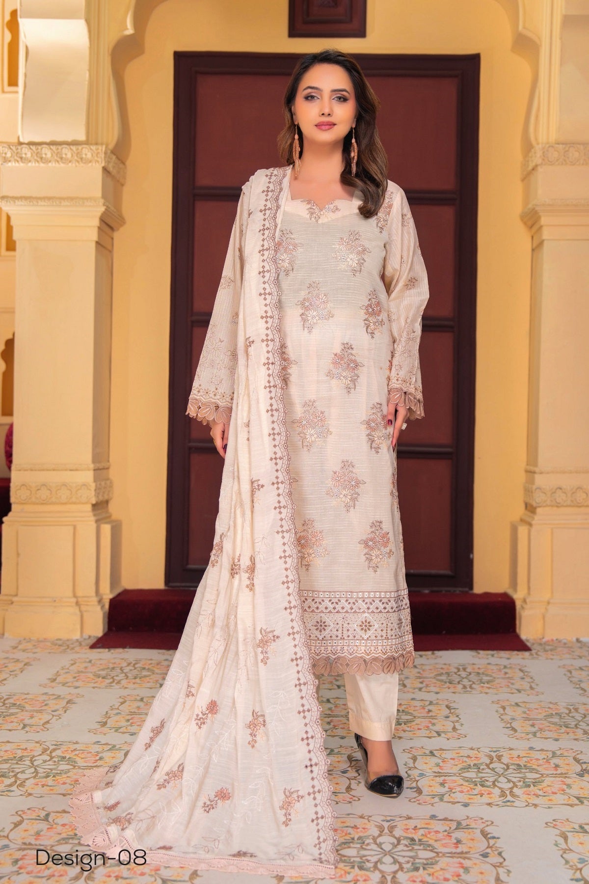 Deeda Zaib Lawn By Bin Rashid D-01 – Bin Rashid 3-piece unstitched suit