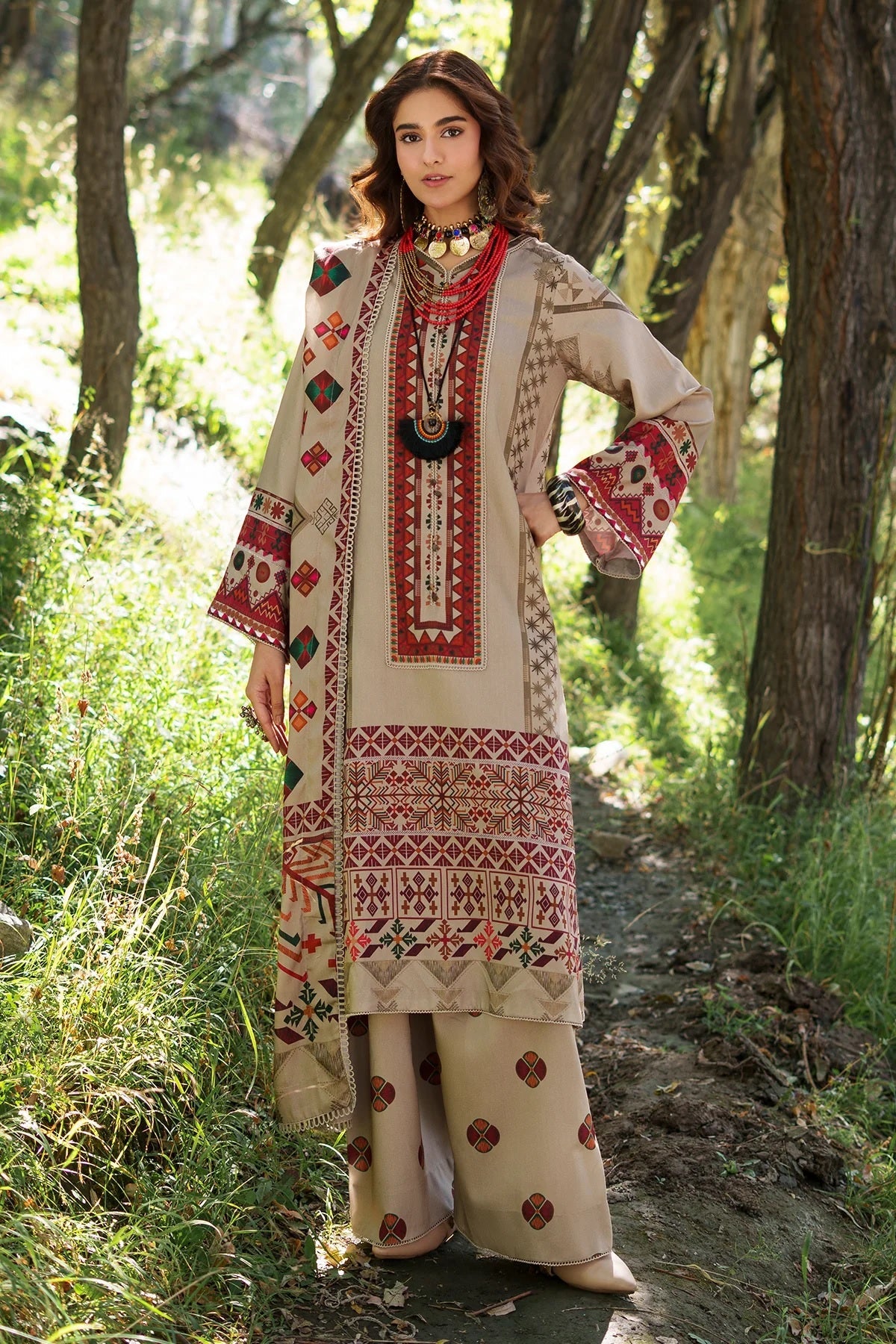 Charizma C Prints Linen CPW6-01 – Charizma 3-piece unstitched suit
