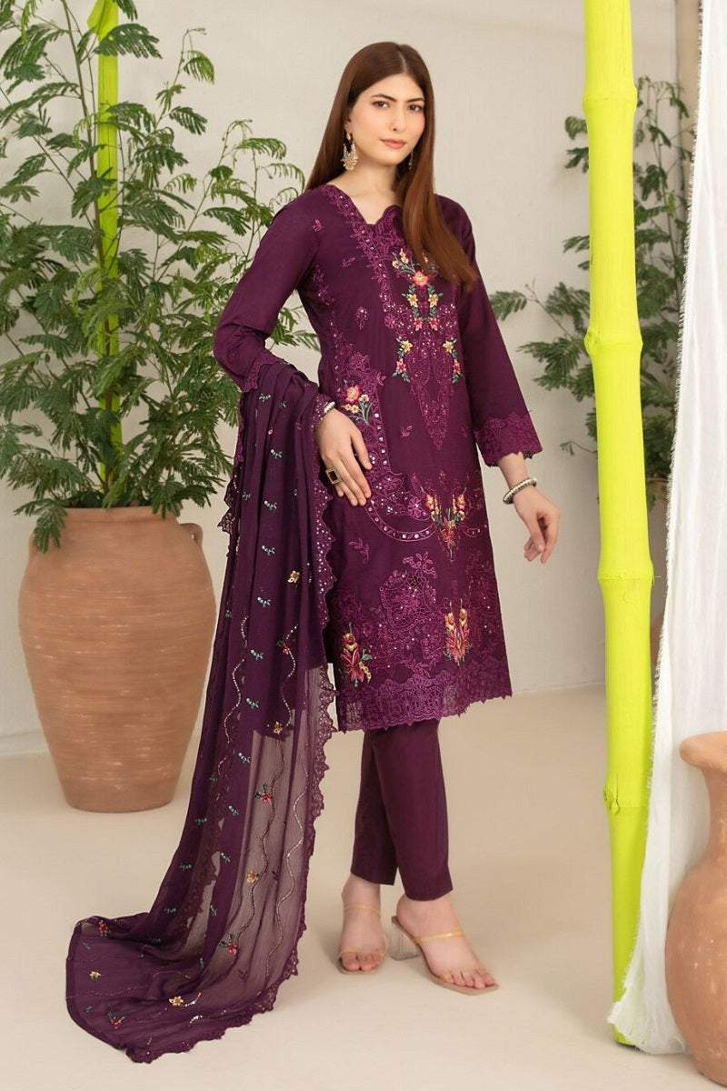 Tawakkal Nadia Lawn D-3847 – Tawakkal 3-piece unstitched suit