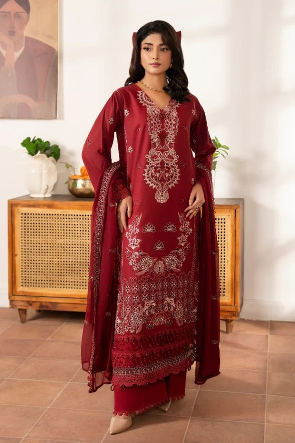 Meraki Lawn By Humdum D-01 – Humdum 3-piece unstitched suit