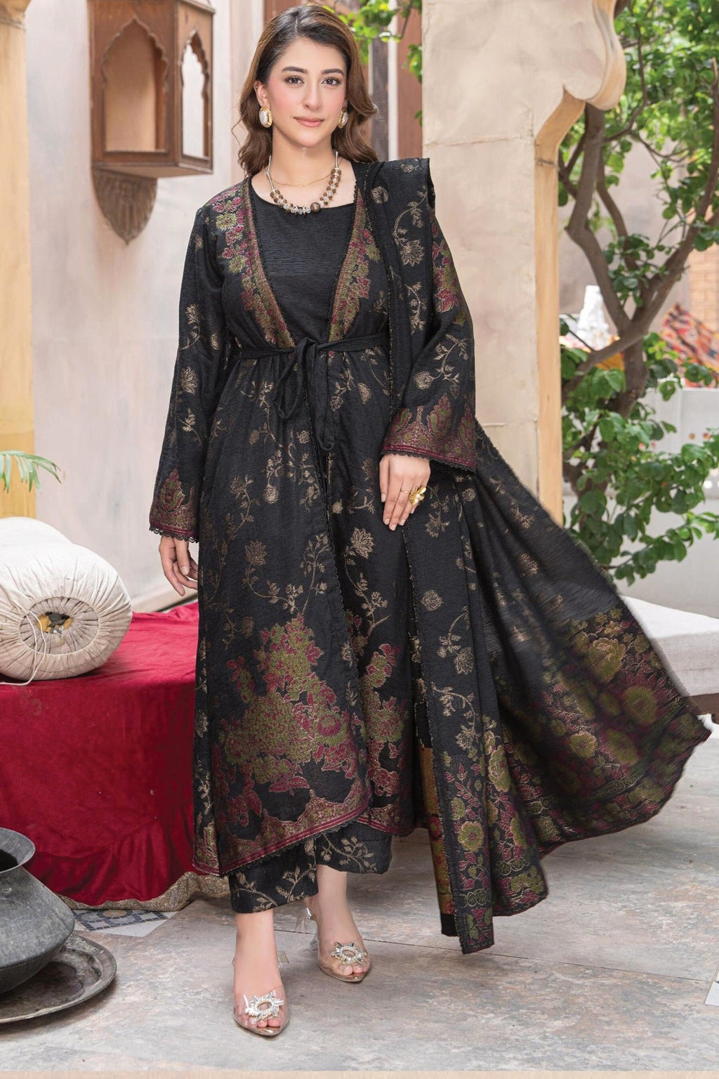 Alif Brosha Winter By Eman Arts AW-94 – Eman Arts 3-piece unstitched suit