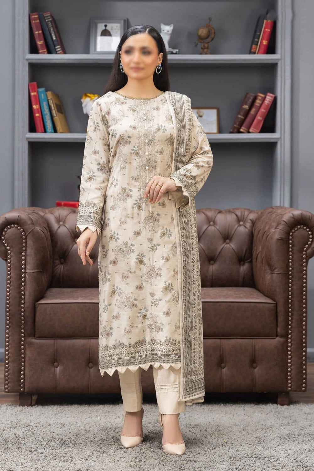 Fantak Linen FAW-209 – Fantak 3-piece unstitched suit