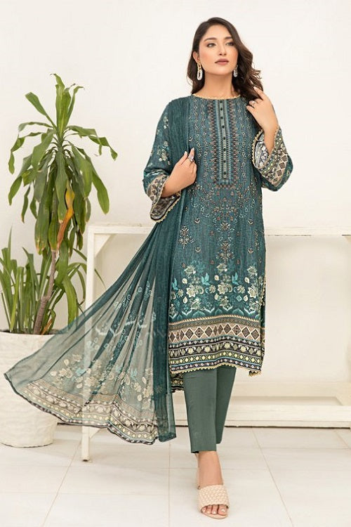Dosti Karandi By Puri Fabrics D-01 – Puri Fabrics 3-piece unstitched suit