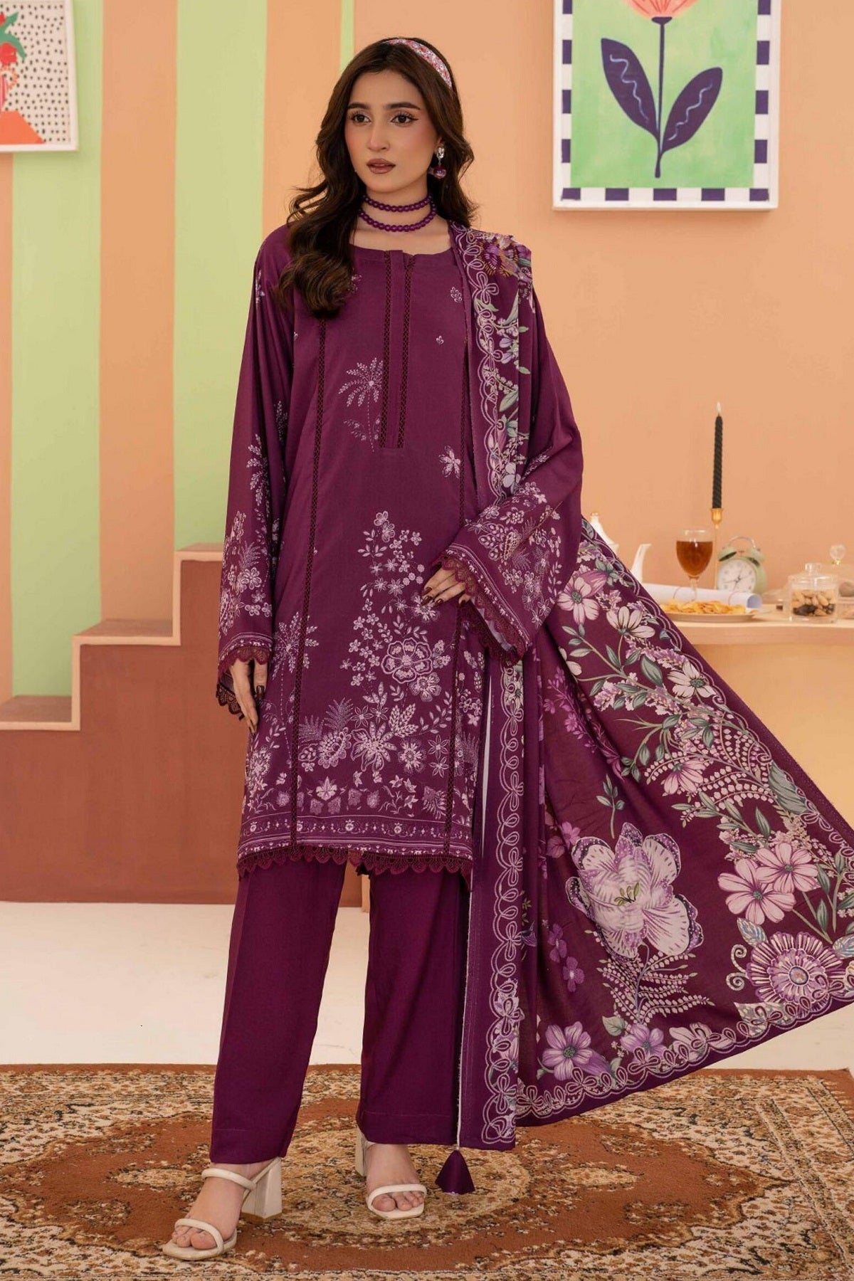 Rajis Aday-e-Husn Linen RJ-01 by Raji's – Raji's 3-piece unstitched suit