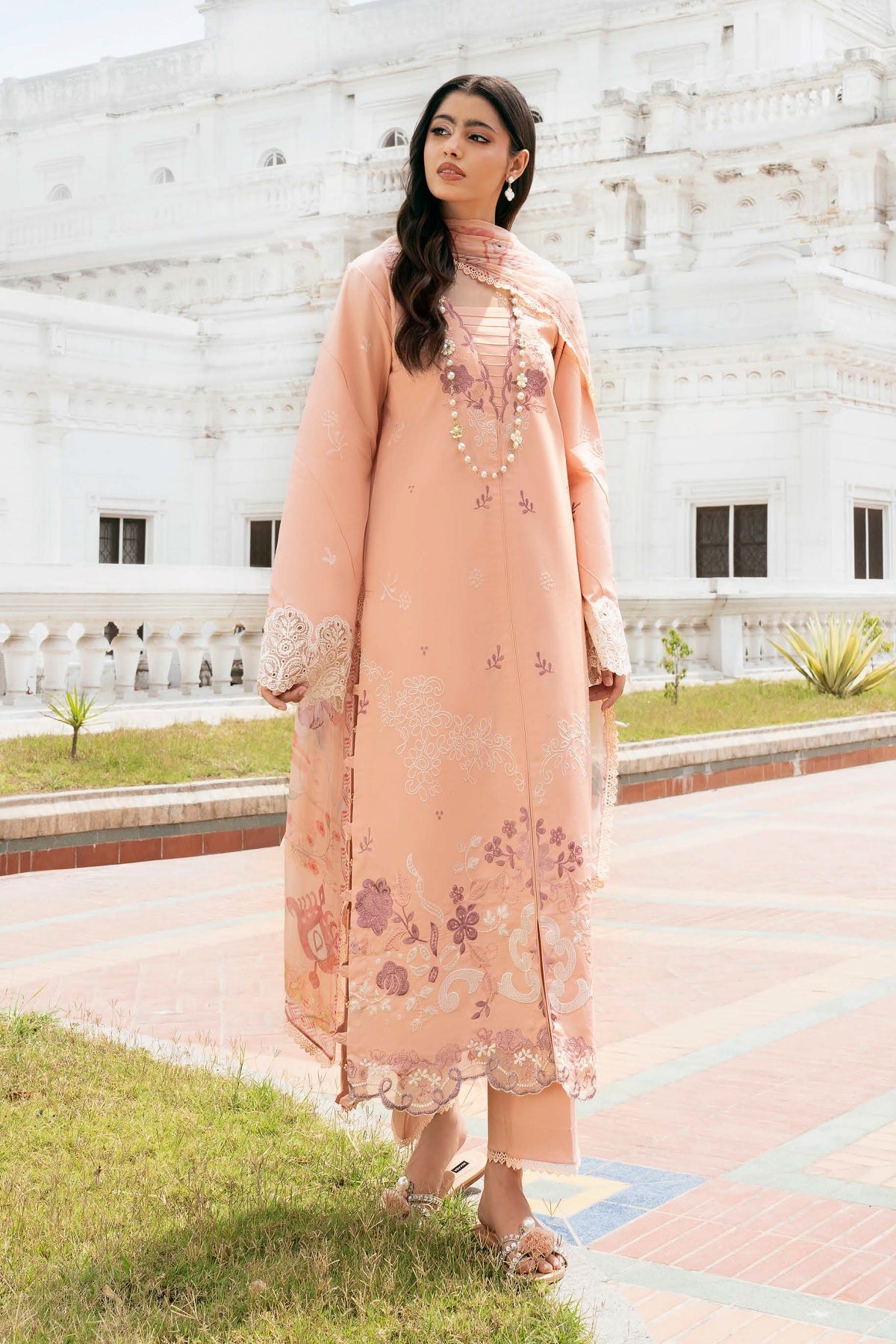 Coral Nova Lawn NL-01 – Coral 3-piece unstitched suit