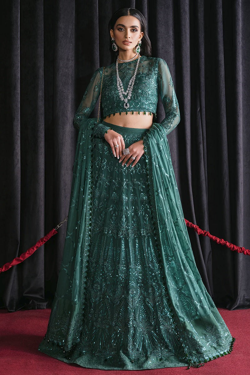 Afrozeh Starlet Formal D-01 (Imperial Ivy) – Afrozeh 3-piece unstitched suit