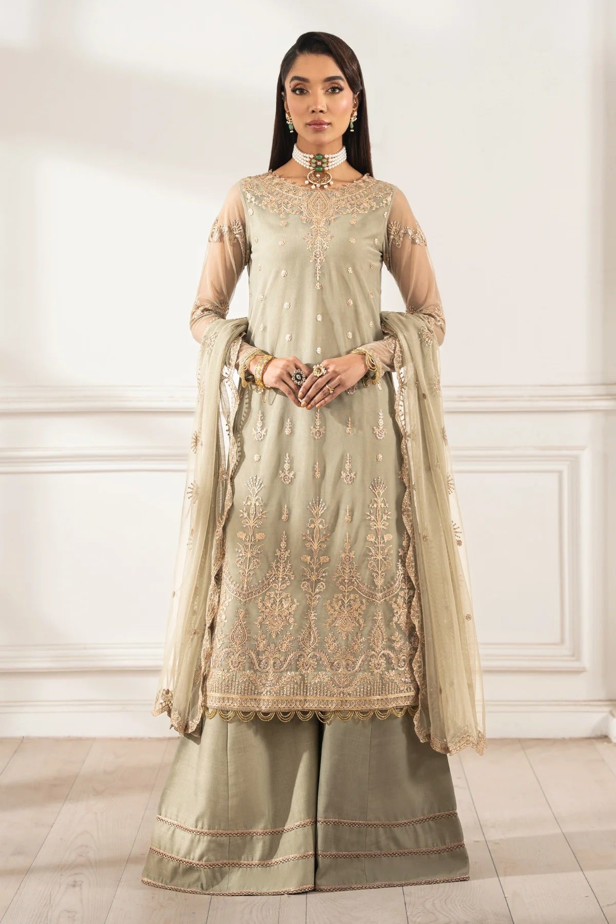 Zarif Heer Formal Wear Z-01 (Leila) – Zarif 3-piece unstitched suit