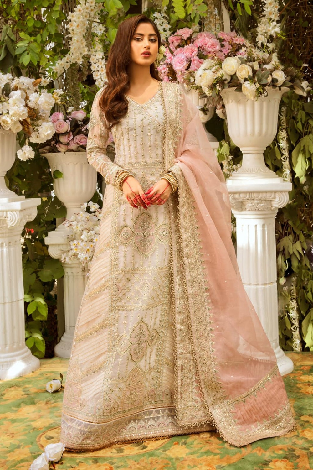 Qalamkar Festive Formals KF-01 (Minail) – Qalamkar 3-piece unstitched suit