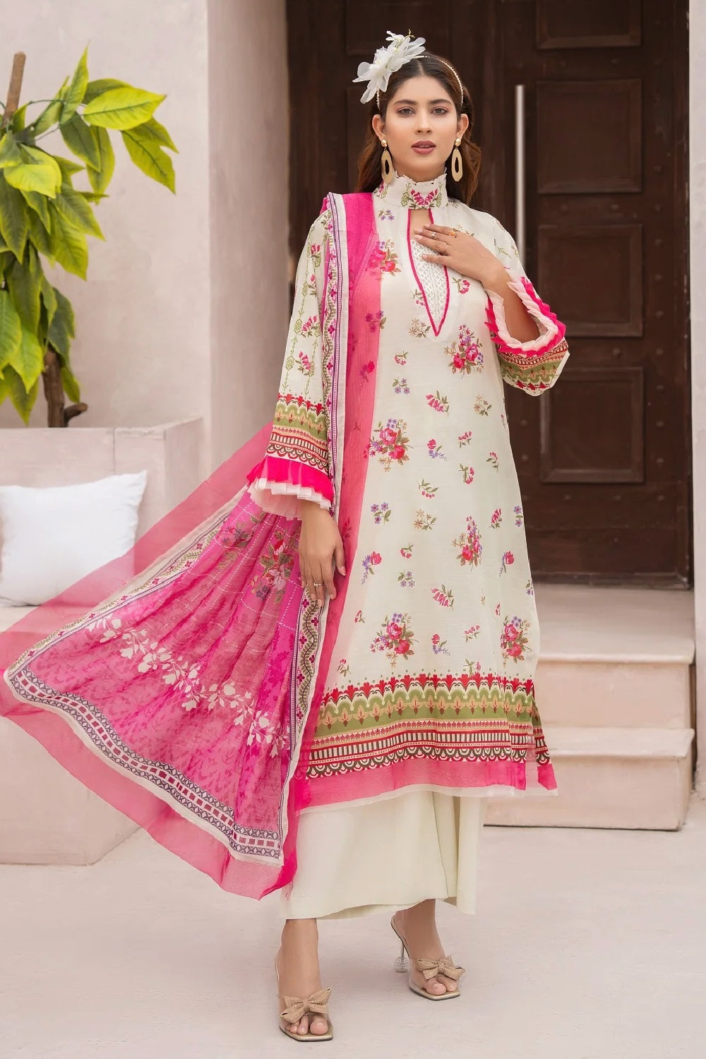 Murashe Salwa Print Lawn D-02 – Murashe 3-piece unstitched suit