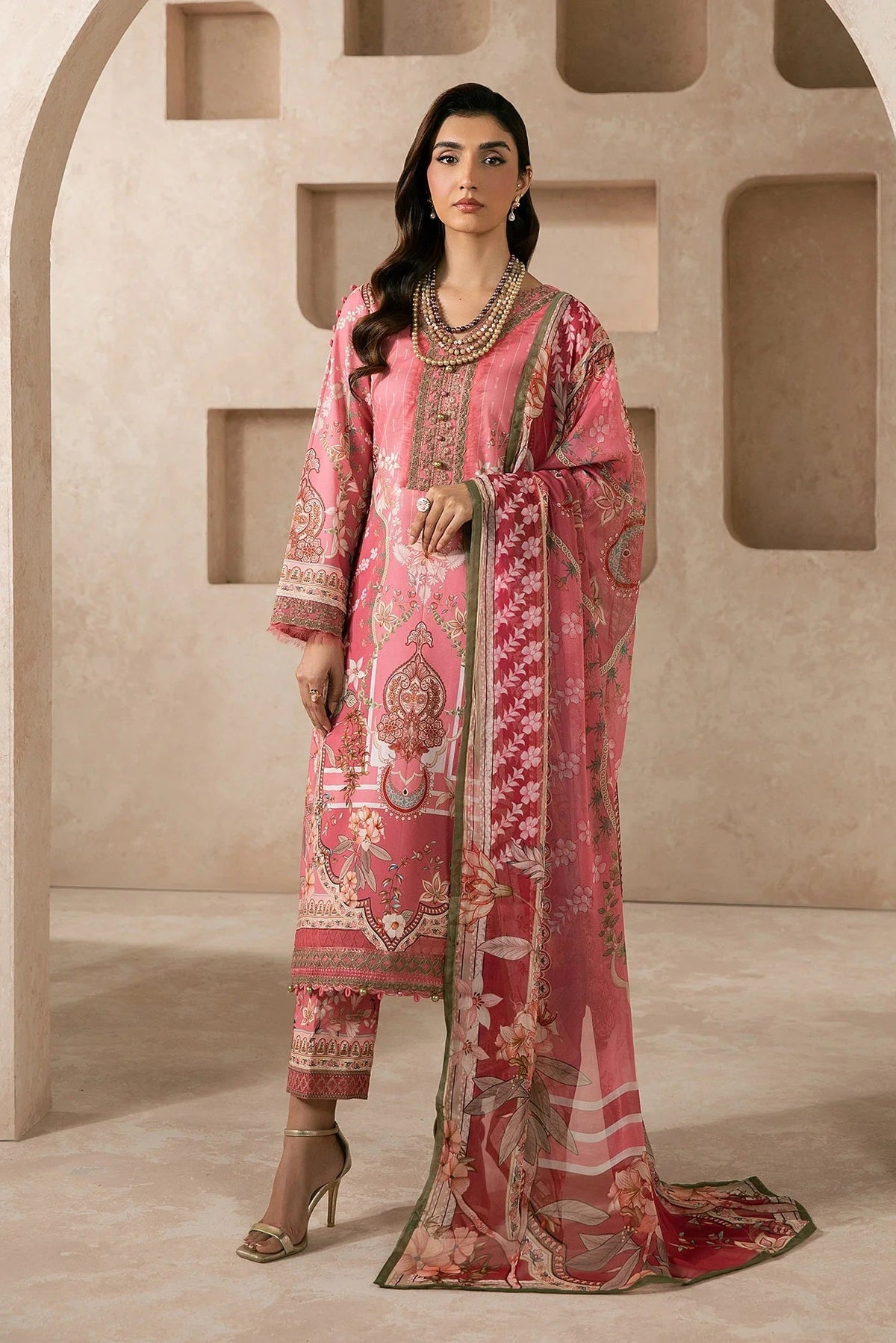 Gulaal Lawn D-02 (Floren) – Gulaal 3-piece unstitched suit