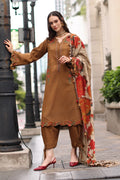 Charizma Poshima Leather Peach PSW6-02 – Charizma 3-piece unstitched suit