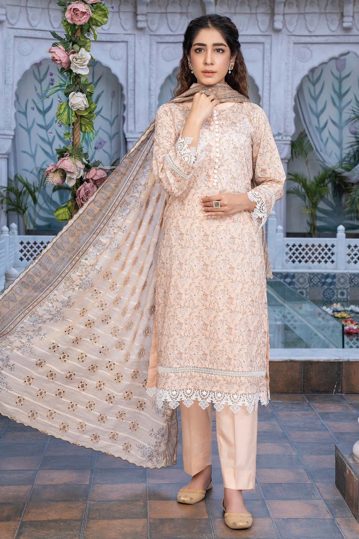 Palwasha Zaibtan Lawn D-02 – Palwasha 3-piece unstitched suit