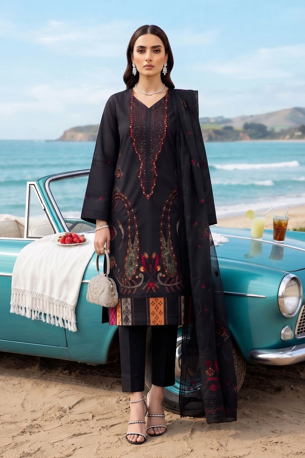 Emaar Viscose By Bin Rashid D-02 – Bin Rashid 3-piece unstitched suit