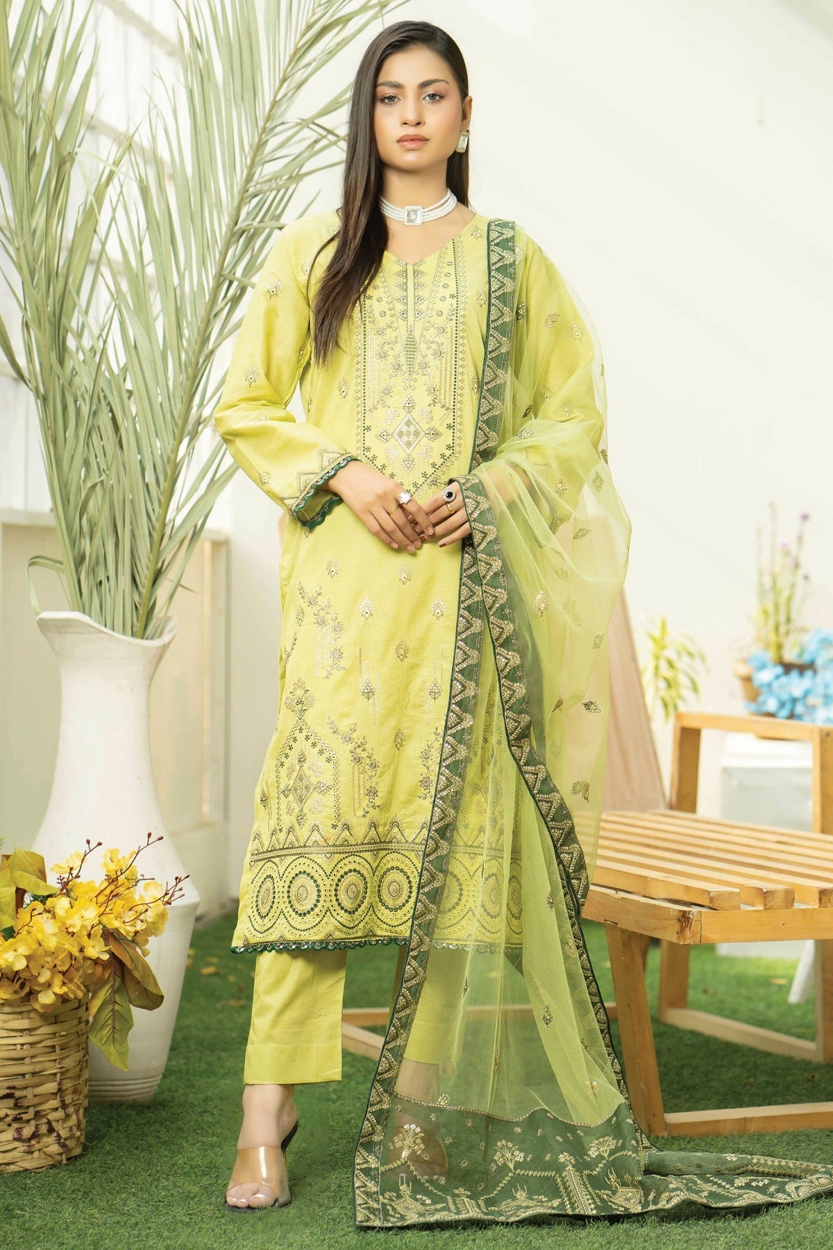 Aghaz-e-Mehar Lawn By Bin Rashid D-02 – Bin Rashid 3-piece unstitched suit