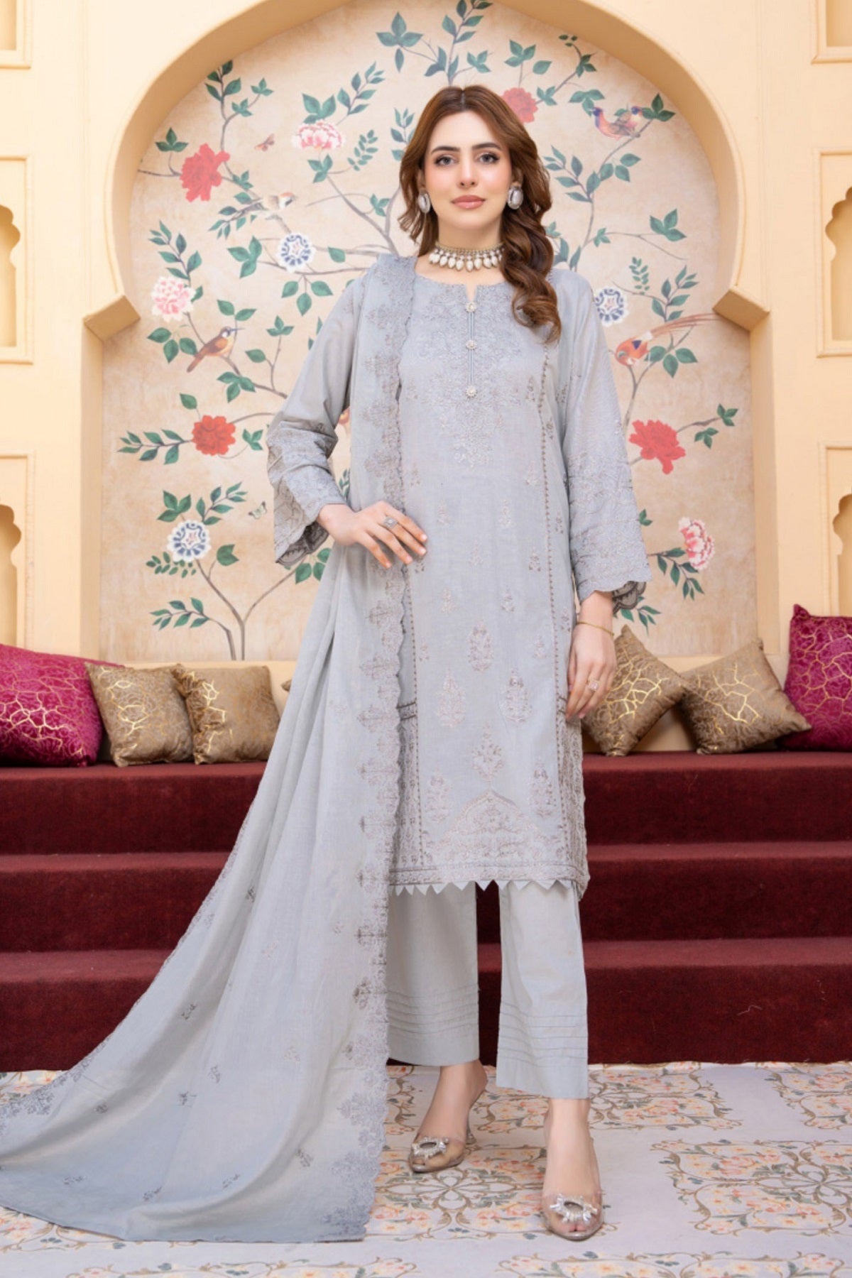 Manizay Pakeeza Lawn D-02 – Manizay 3-piece unstitched suit