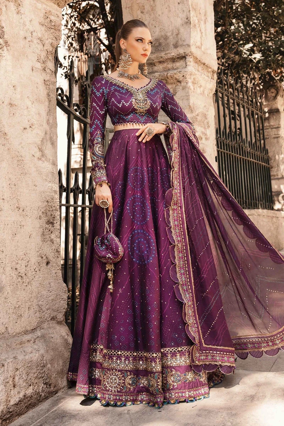 Maria B Sateen D-02 – Maria B 2-piece unstitched suit
