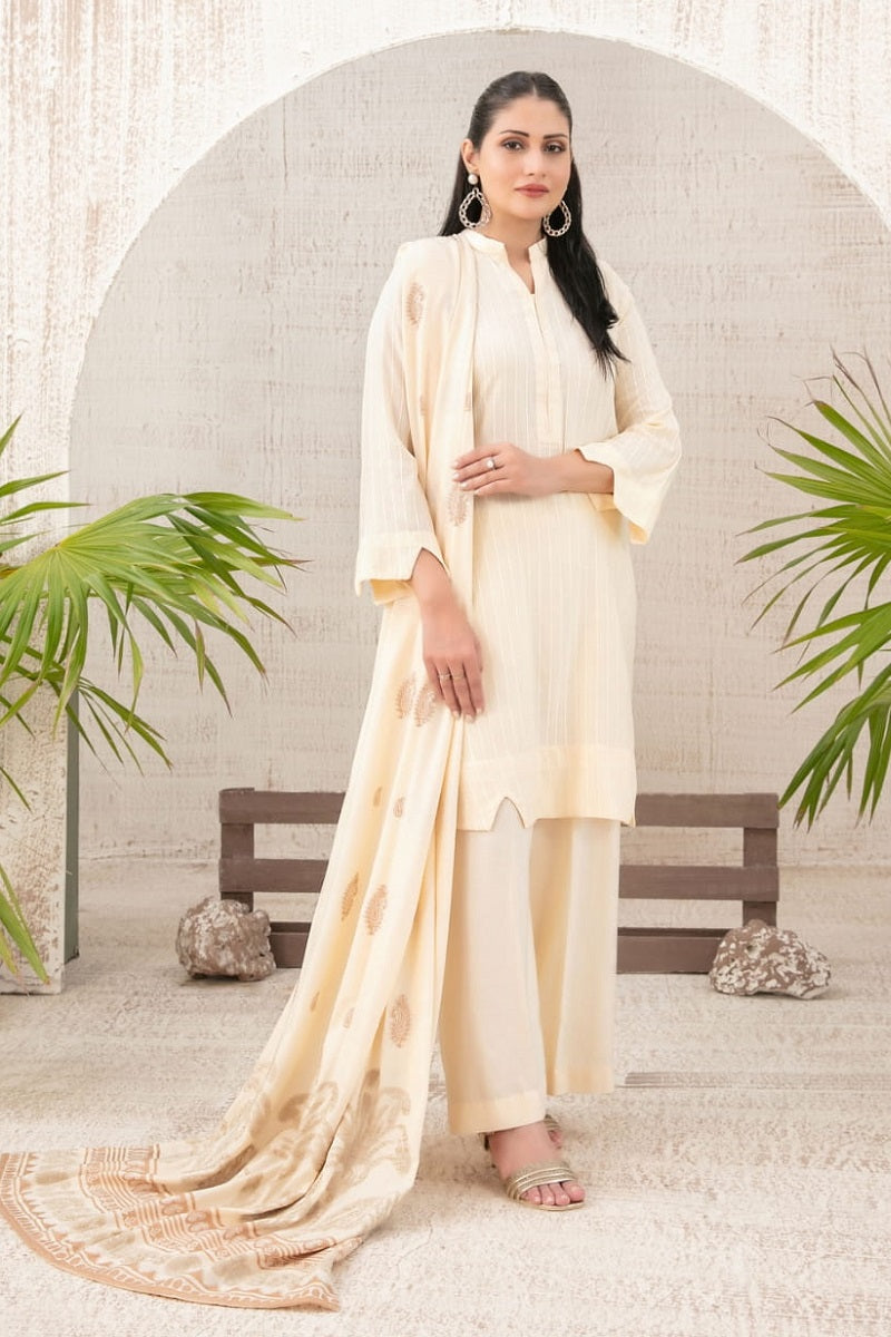 Tawakkal Zanera Leather Peach D-5016 – Tawakkal 3-piece unstitched suit