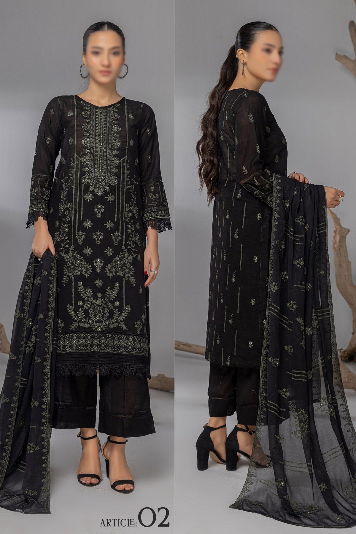 Fantak Premium Karandi FAS-32 – Fantak 3-piece unstitched suit