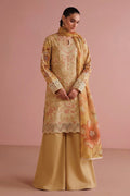 Aalaya Sage Linen D-04 – Aalaya 3-piece unstitched suit