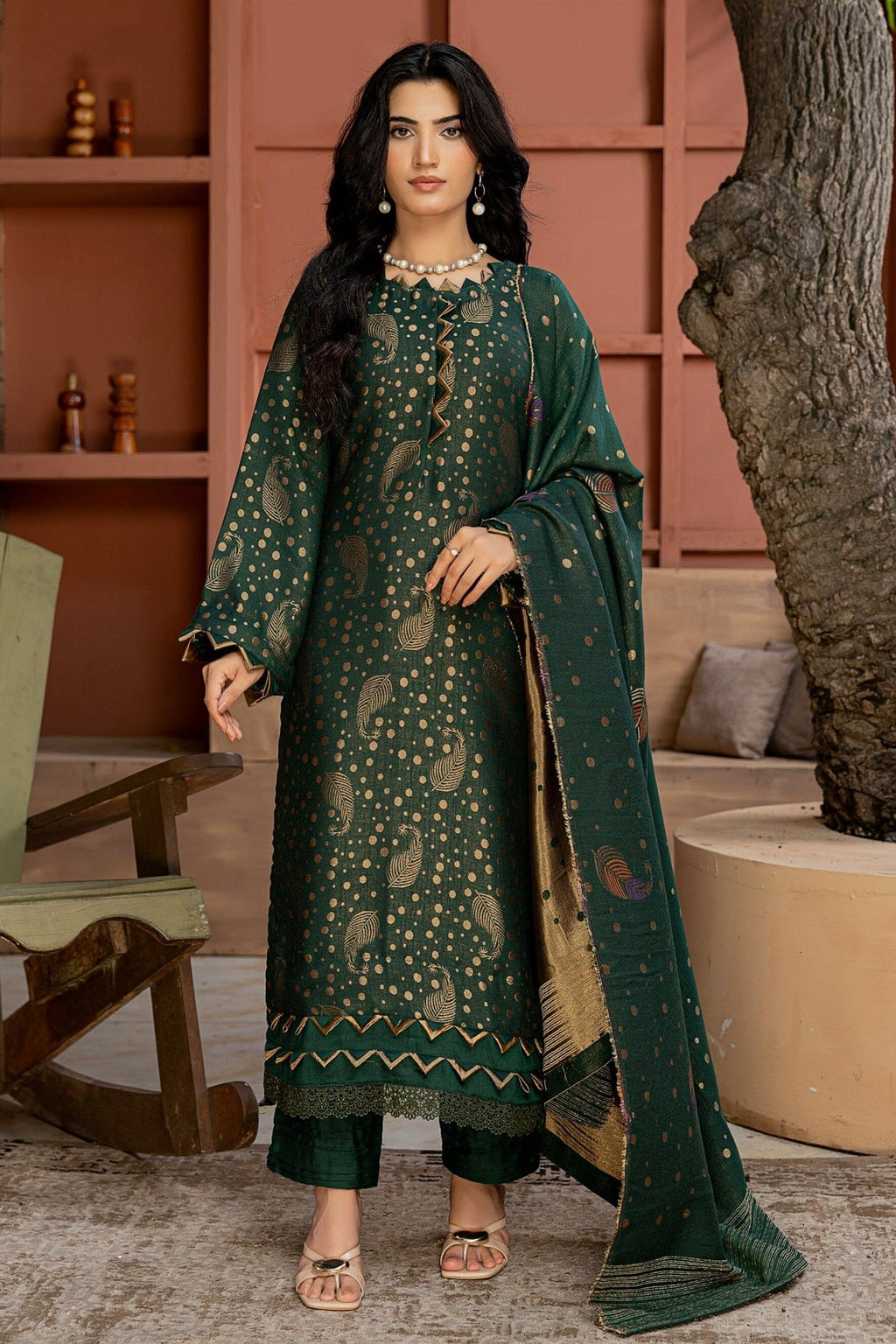 Alif Brosha Winter By Eman Arts AW-49 – Eman Arts 3-piece unstitched suit