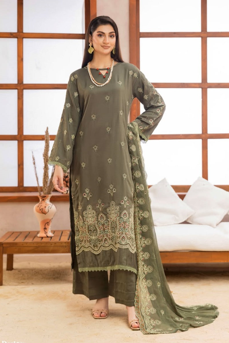 Palwasha Mah-e-Noor Viscose D-02 – Palwasha 3-piece unstitched suit