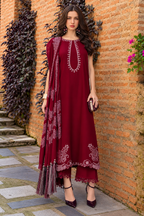 Somewhere Winter By Yards YD-12445 (Daybreak) – Yards 3-piece unstitched suit