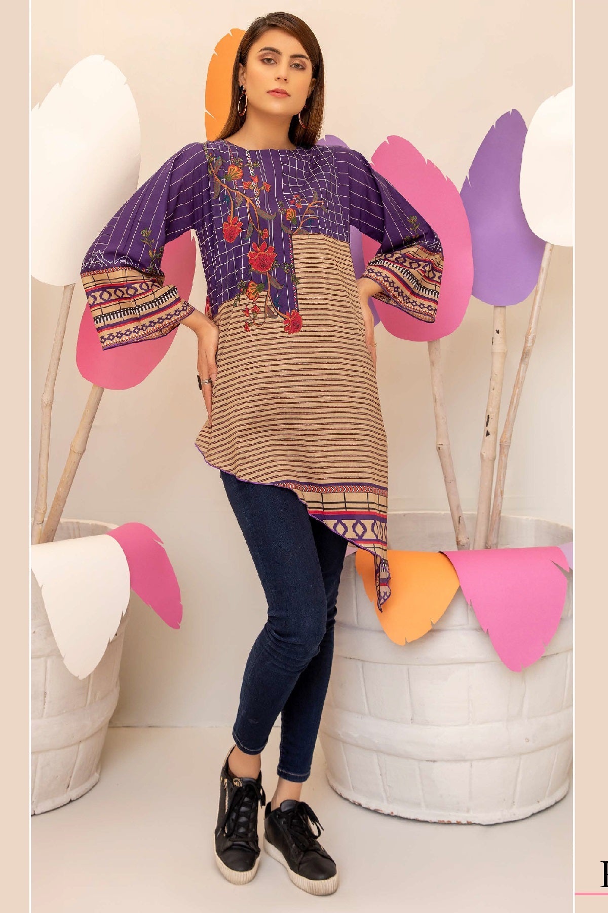 Peridot Lawn PR-135 Kurti – Peridot unstitched shirt