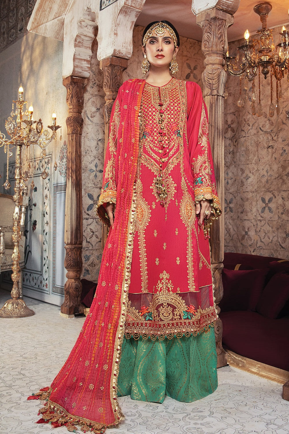 Maria B Mbroidered Wedding D-02 – Maria B 2-piece unstitched suit