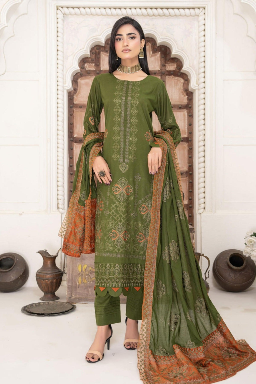 Alif Lawn By Eman Arts AL-64 – Eman Arts 3-piece unstitched suit