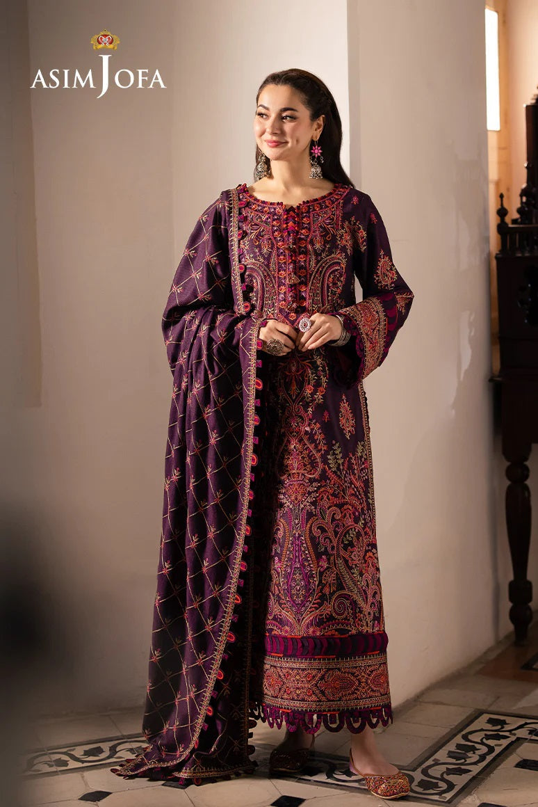 Asim Jofa Luxury Winter AJKI-02 – Asim Jofa 3-piece unstitched suit